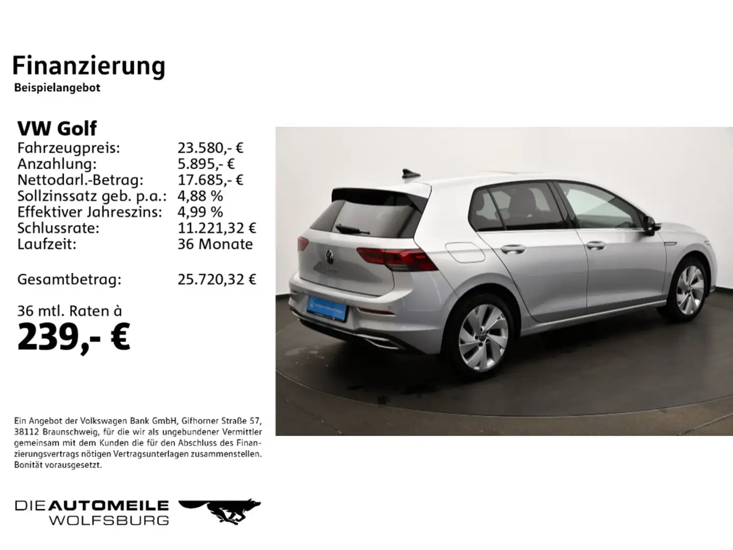 Volkswagen Golf 8 VIII 1.5 TSI Style Rückkam/Pano/Multilenk Silber - 2