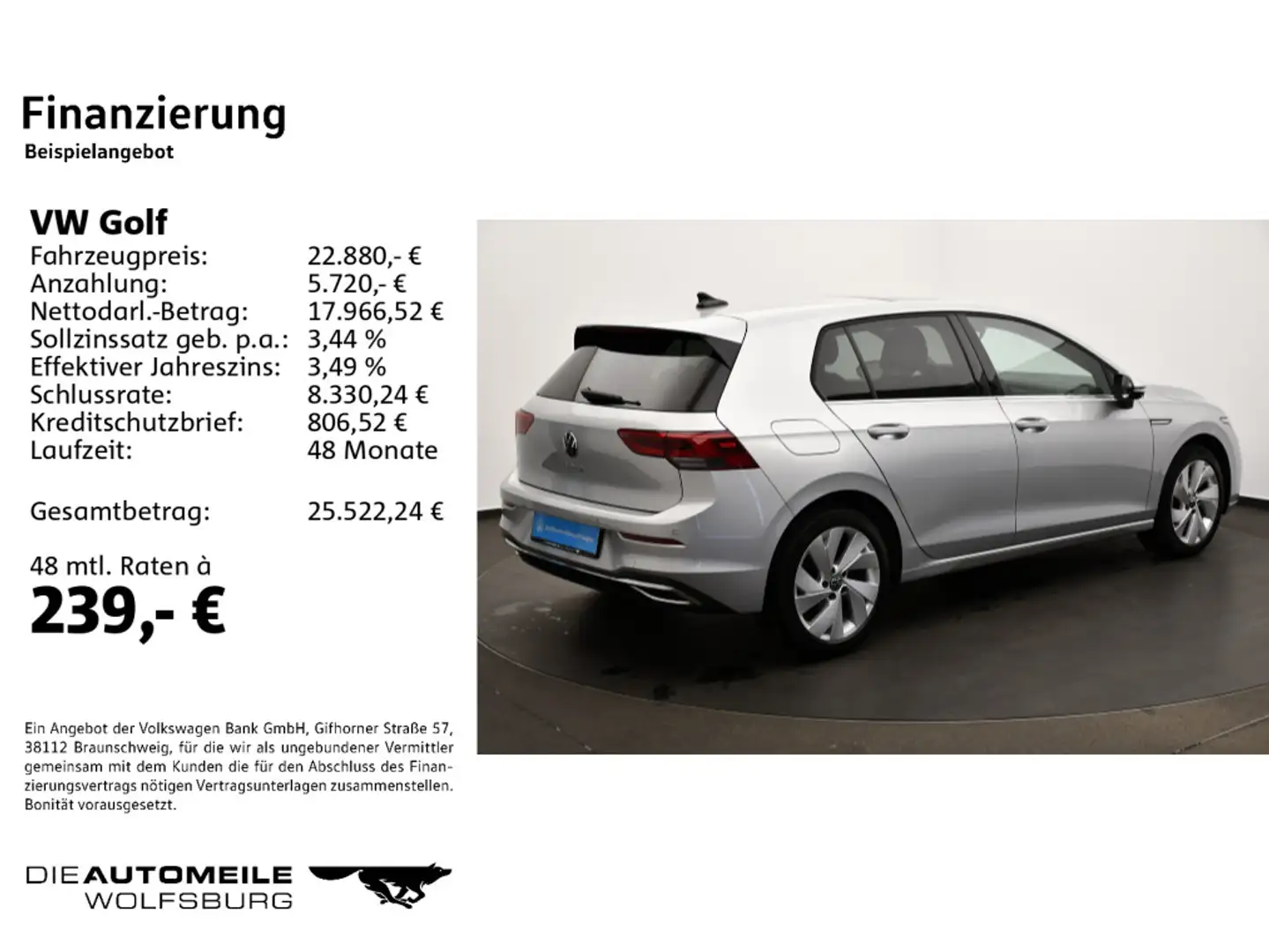 Volkswagen Golf 8 VIII 1.5 TSI Style Rückkam/Pano/Multilenk Silber - 2