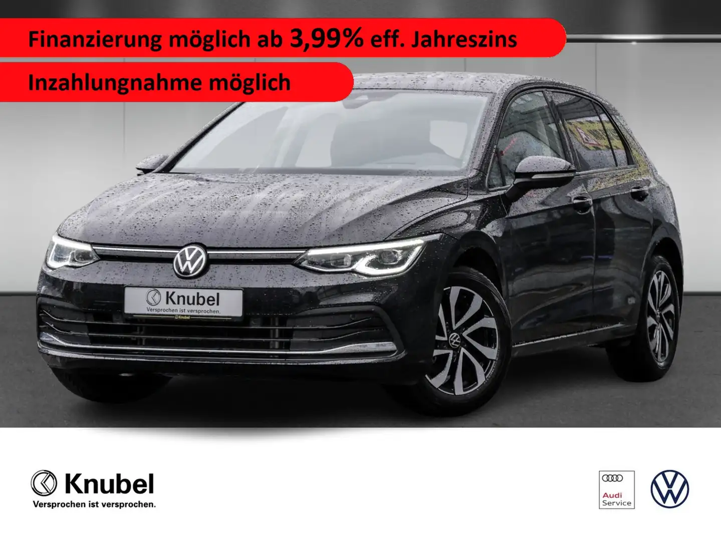 Volkswagen Golf VIII ACTIVE 1.5 TSI Standh. LED+ Navi Head-up T... Noir - 1