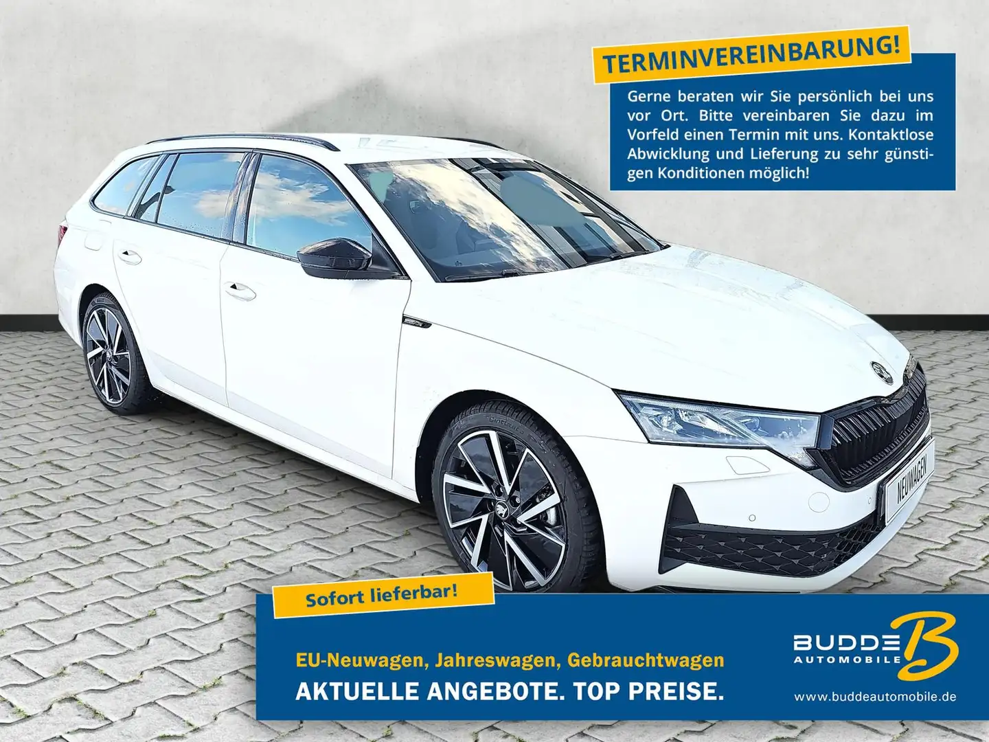 Skoda Octavia Combi 2.0 TSI DSG 4x4 Sportline AHK Kessy Weiß - 1