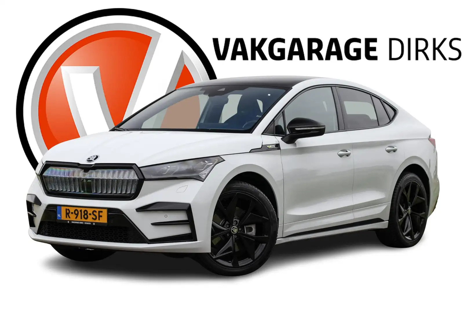 Skoda Enyaq Coupé iV 80 RS 300 PK 4X4 ✅ Leder ✅ W-Pomp ✅ Pano Wit - 1