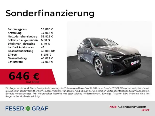 2023 Audi Q8 E-Tron in Grey for sale