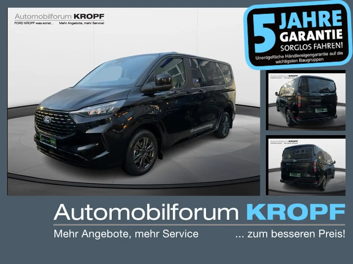Ford Tourneo Custom 320L1 Allrad Titanium 4J.Garantie Schwarz - 1