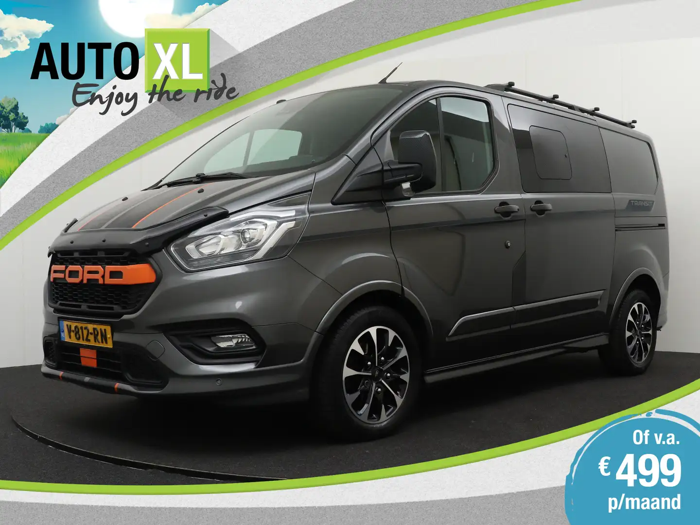 Ford Transit Custom 2.0 170PK Aut. L1H1 Sport DC Trekhaak Carplay Stoe Grijs - 1