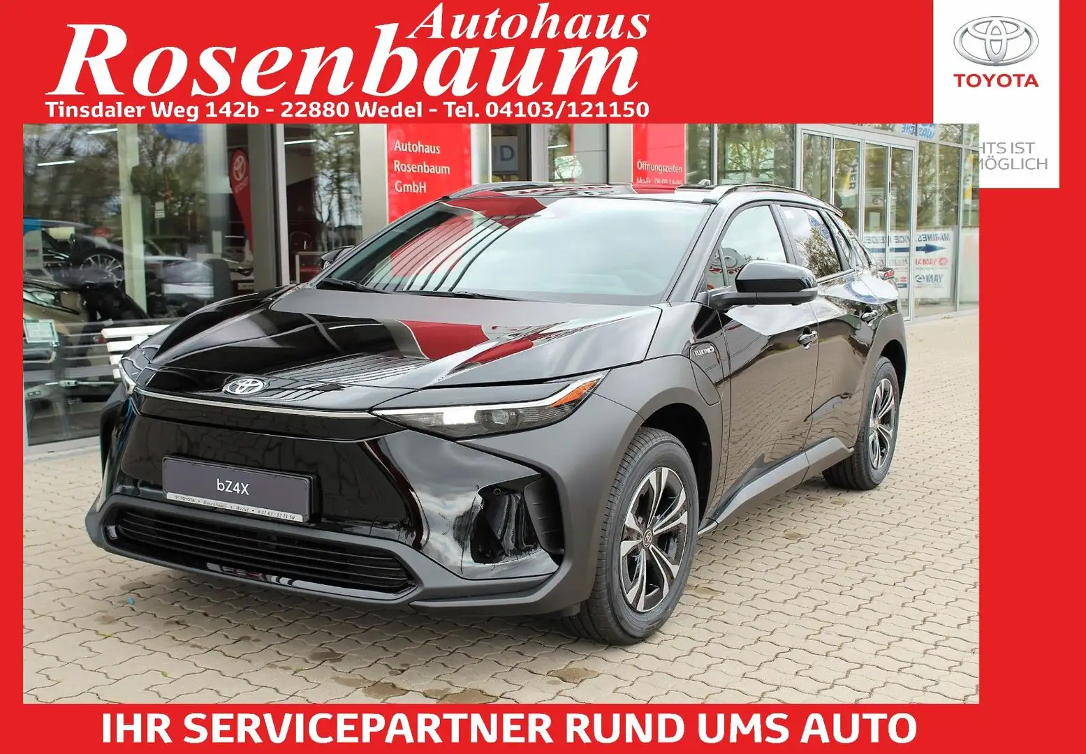 Toyota bZ4X FWD/LED/360C-KAMERA/PDC/SHZ/NAVI/TEILLEDER Zwart - 1