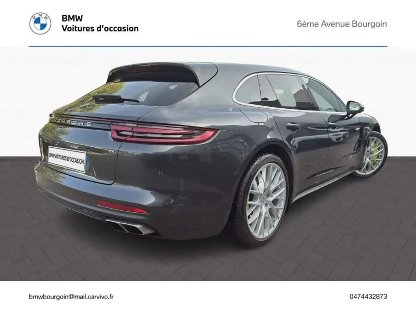 Porsche Panamera 4.0 V8 680ch Turbo S E-Hybrid Gris - 2