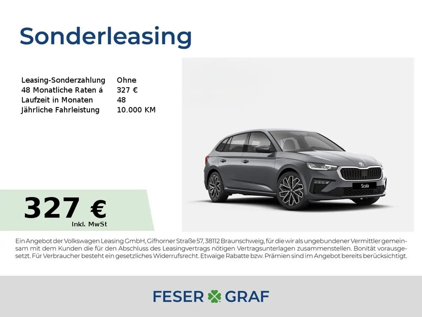 Skoda Scala Drive 1,0 TSI KESSY*KAMERA*SZH*17 ALU* Grau - 1