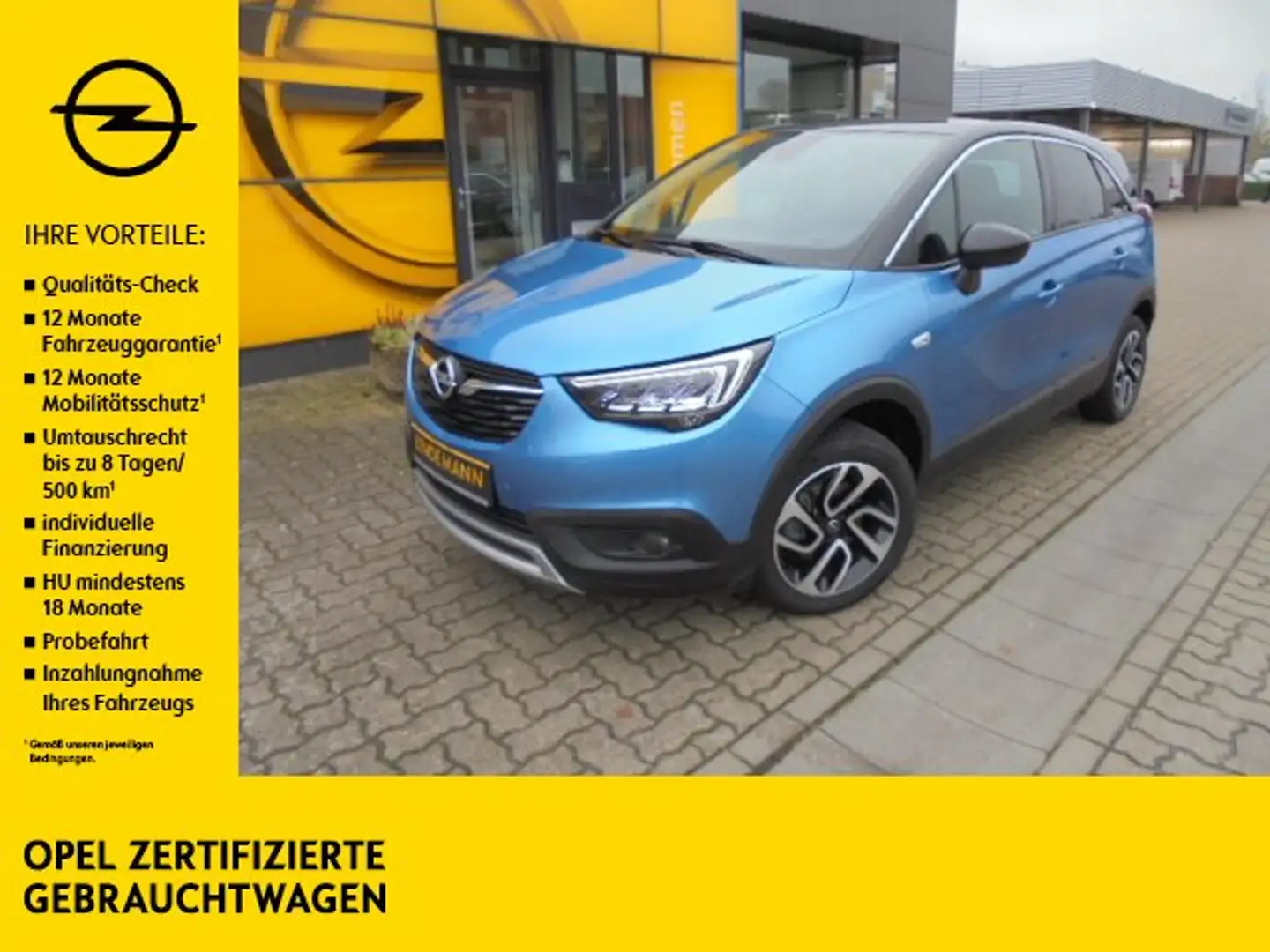 Opel Crossland X 1.2 T Innovation RFK/SHZ/LHZ/LED/Allwetterreifen Blau - 1