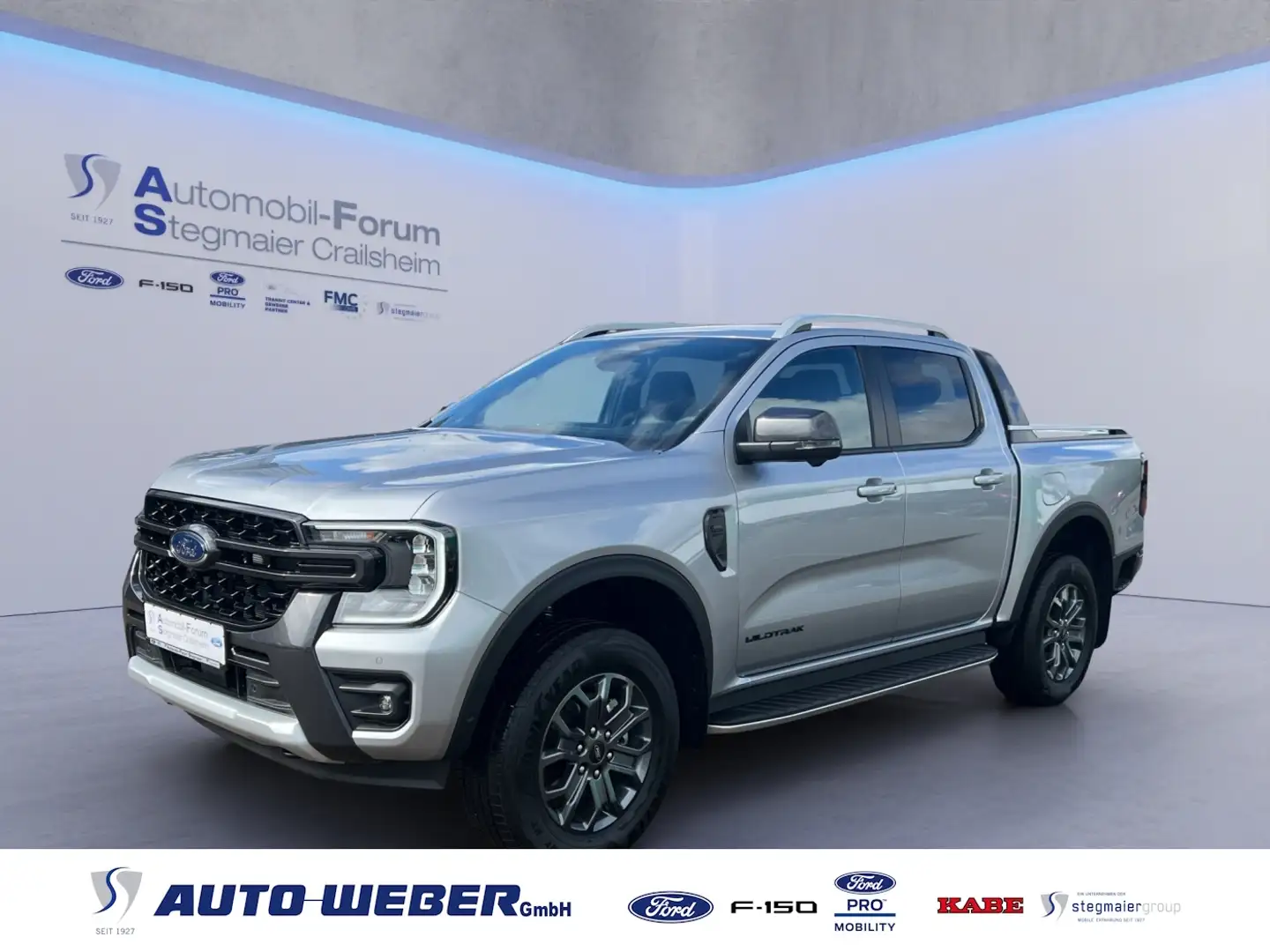 Ford Ranger Wildtrak 2.0l DoKa e-4WD *ROLLO*360GRADKAM* Silber - 1