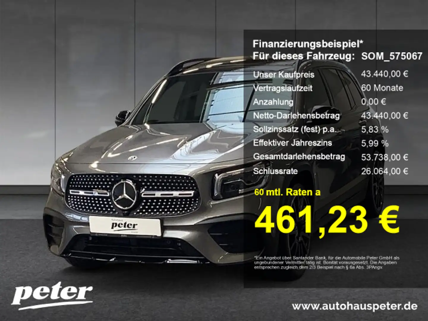 Mercedes-Benz GLB 220 GLB 220 d AMG Line 4Matic DSG-Automatik 190PS Gris - 1