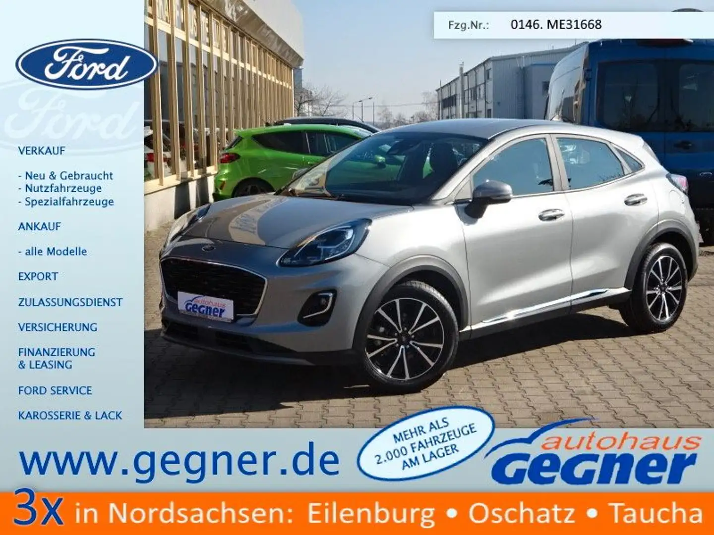 Ford Puma 125PS Titanium Navi Klima Tempomat Silber - 1