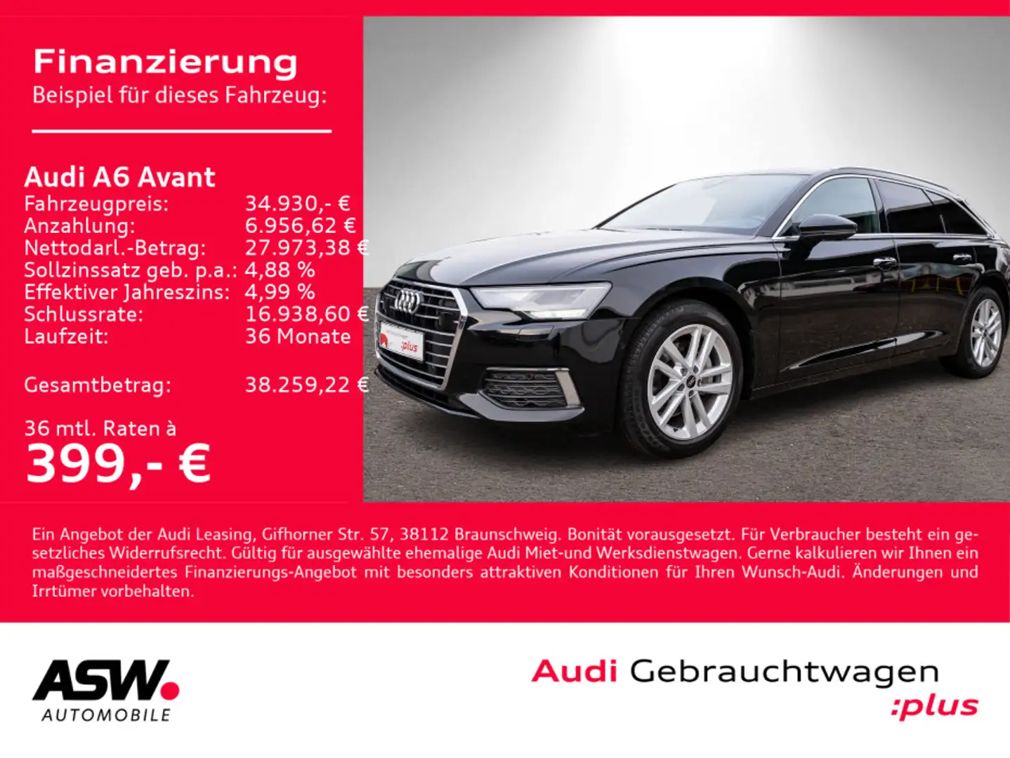 Audi A6 design 40TDI Stroni LED Navi LEDER PANO Schwarz - 1