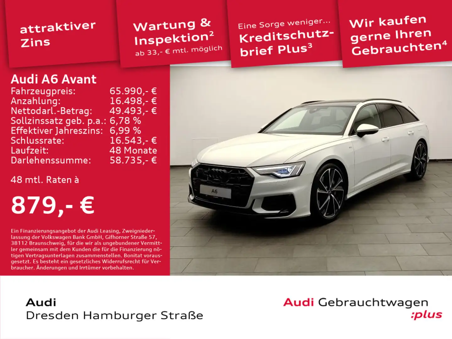 Audi A6 S line 50 TFSIe Q Matrix Pano UPE 91.44 Weiß - 1