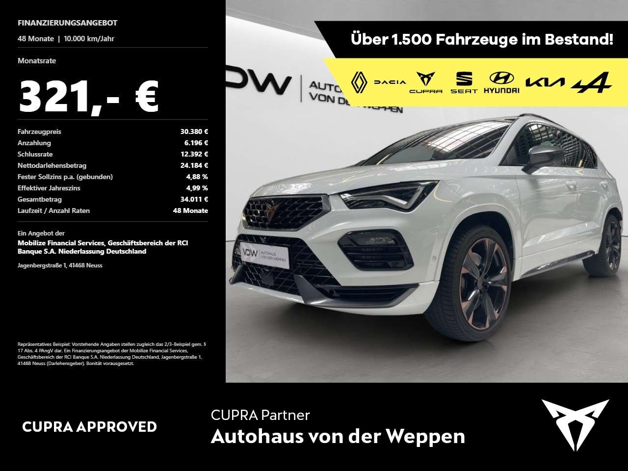 Cupra Ateca — Cupra Ateca 4Drive AHK, Pano, Beats, el. Heck Klima Navi