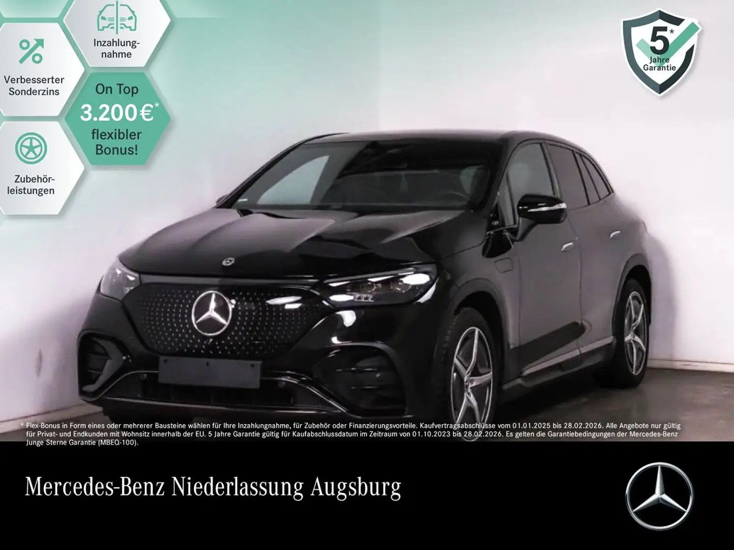 Mercedes-Benz EQE SUV EQE 350 4M AMG+NIGHT+PANO+360+AHK+BURMESTER Schwarz - 1