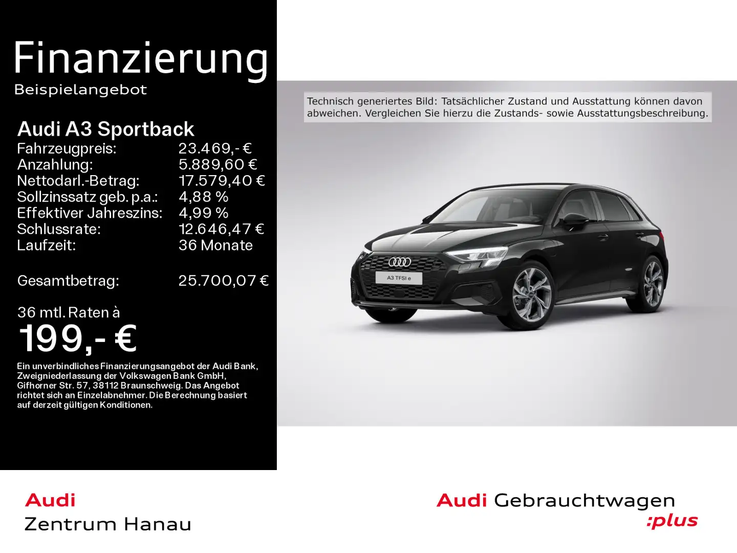 Audi A3 40 TFSI e S tronic *LED*18 ZOLL*VC* Schwarz - 1