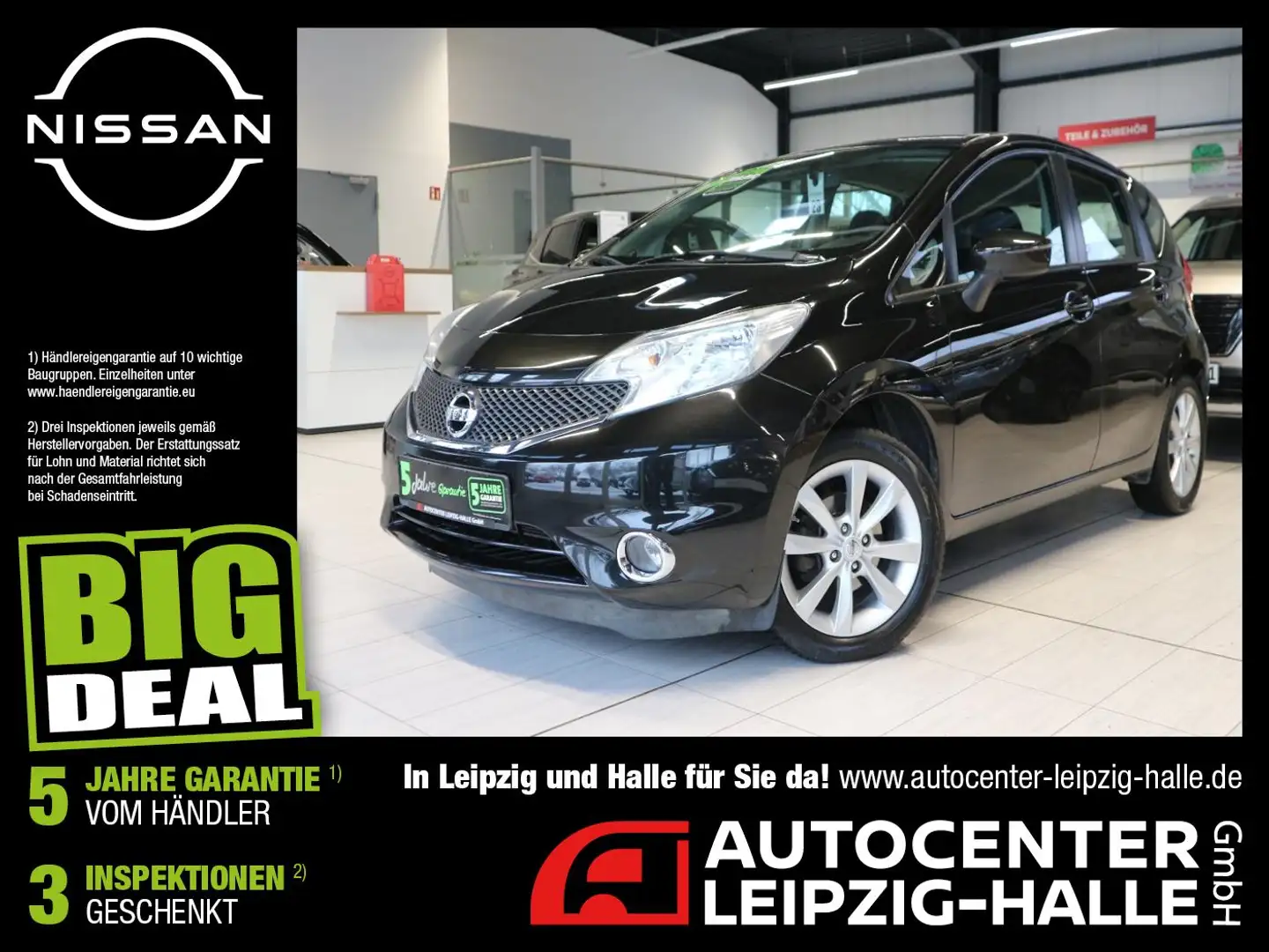 Nissan Note 1.2 DIG-S Acenta Klima PDC Allwetter TÜV NEU Schwarz - 1