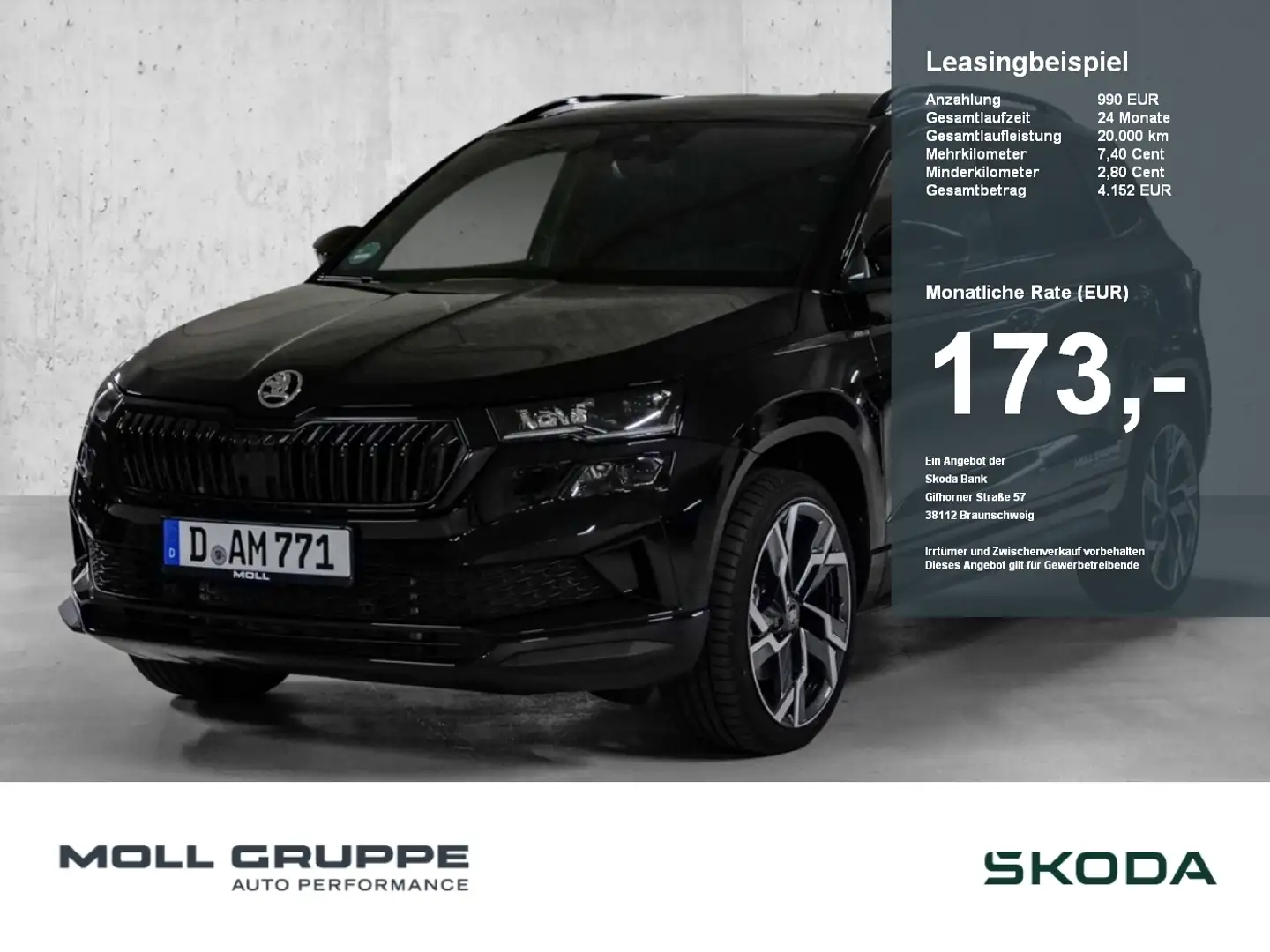 Skoda Karoq 1.5 TSI ACT Sportline 2xKLIMA ACC AHK AUT Schwarz - 1