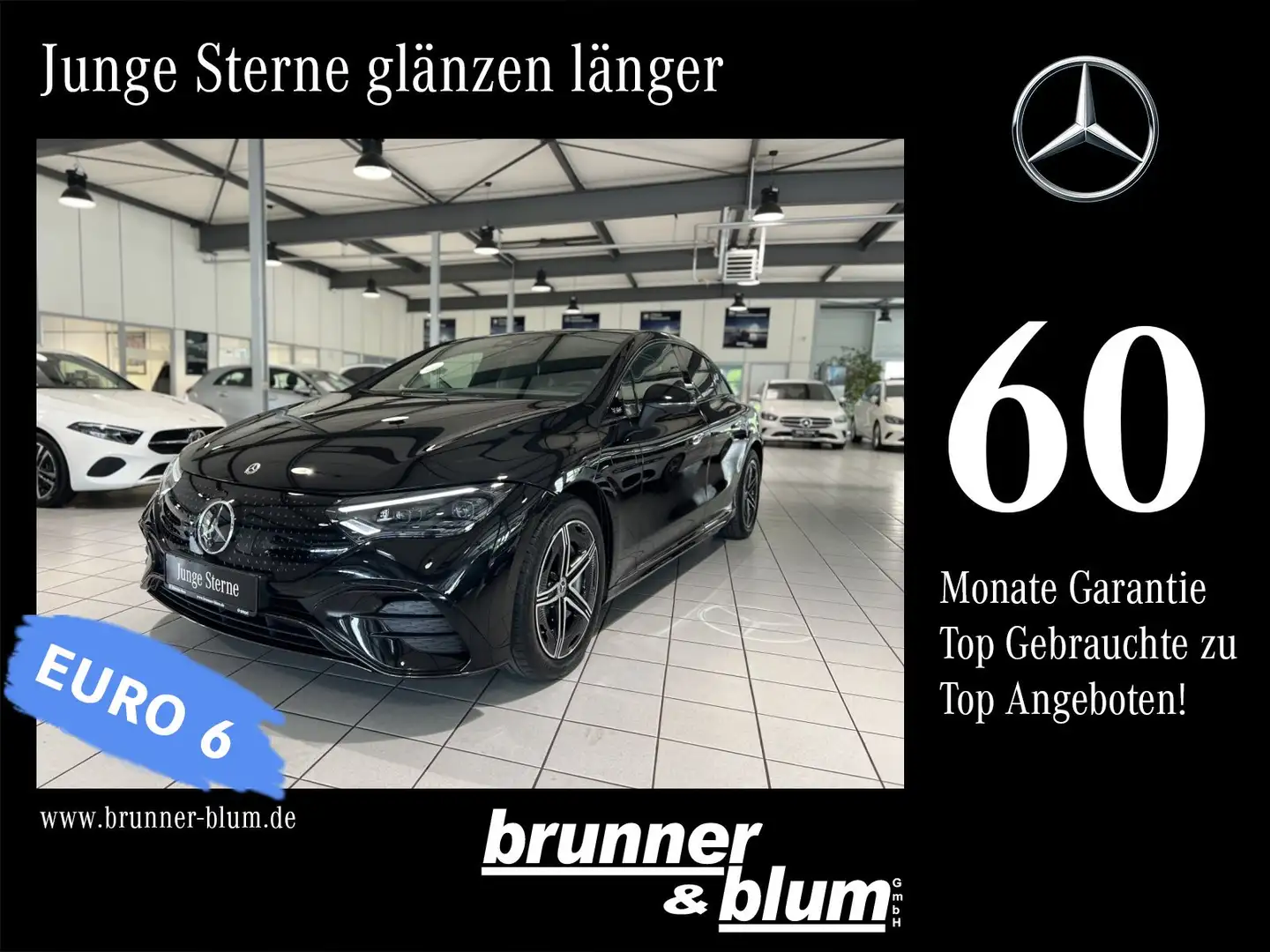 Mercedes-Benz EQE 350 EQE 350 AMG,Pano,Hiachslenkung,Burmester,Night, BC Zwart - 1
