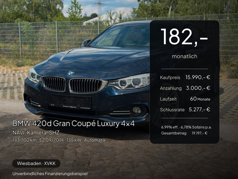 BMW 420 420d Gran Coupé Luxury 4x4. NAVI. Kamera. SHZ — photo 2