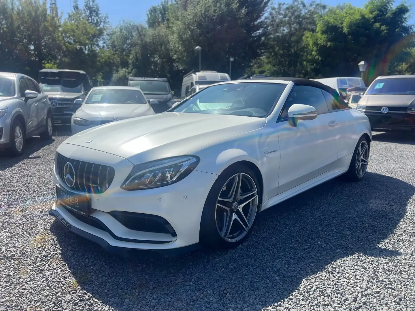 Mercedes-Benz C 63 AMG Cabrio+BURMESTER+LED+NAVI+BI COLOR+ Weiß - 1