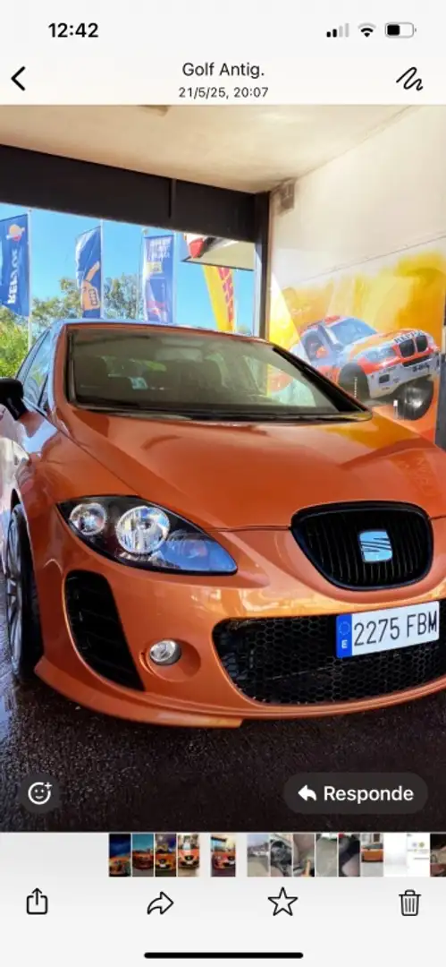 SEAT Leon 2.0TDI Sport DSG Naranja - 2