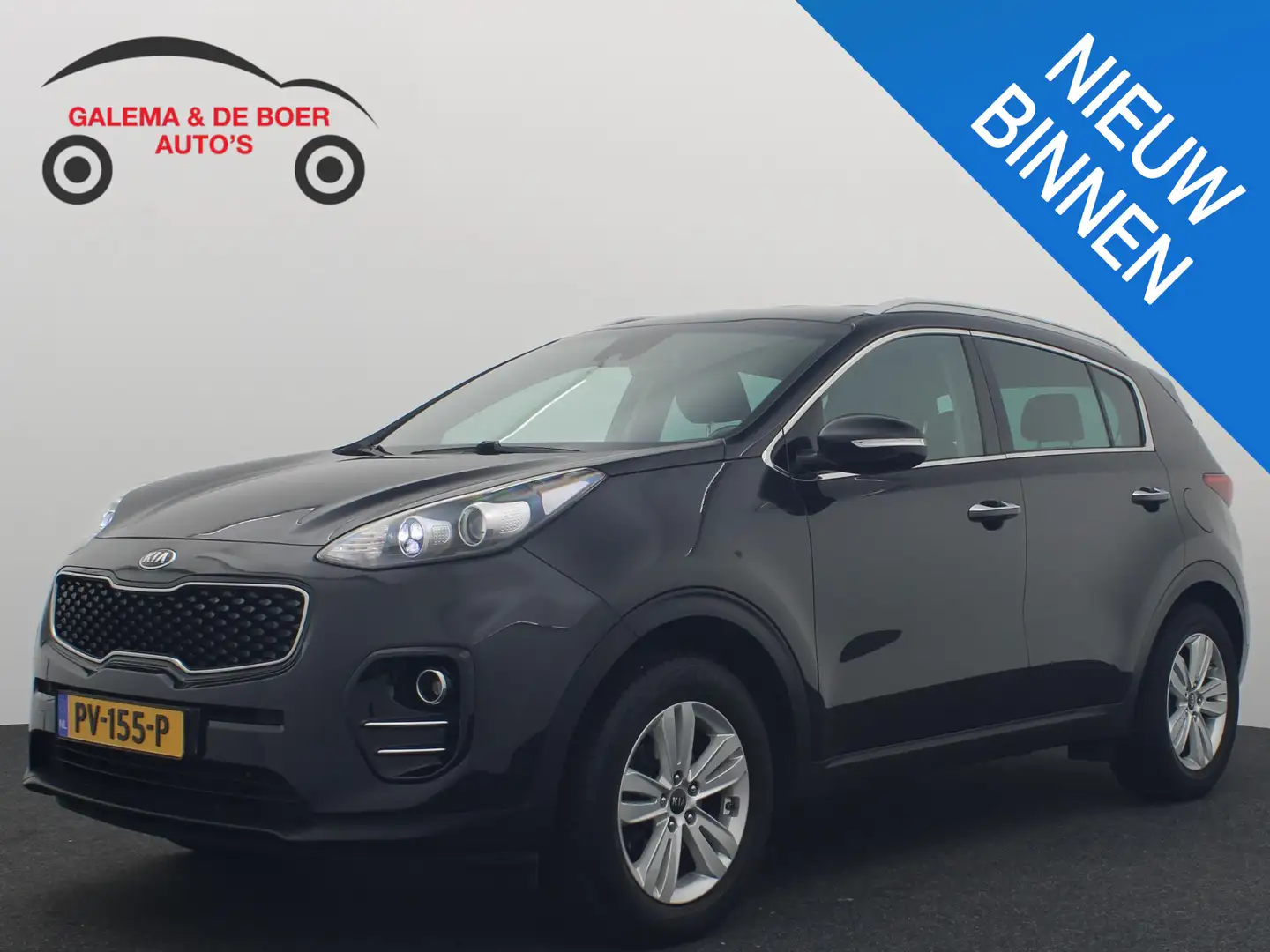 Kia Sportage 1.6 GDI DynamicLine TREKHAAK / LEDER / STOELVERW / Zwart - 1
