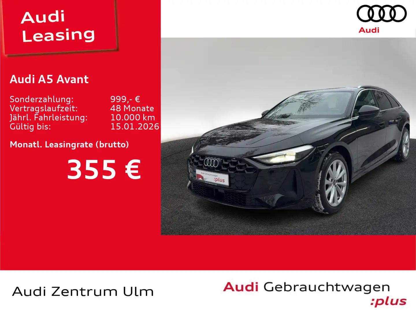 Audi A5 TFSI quattro AHK LED NAVI RFK 5J.GAR. Schwarz - 1