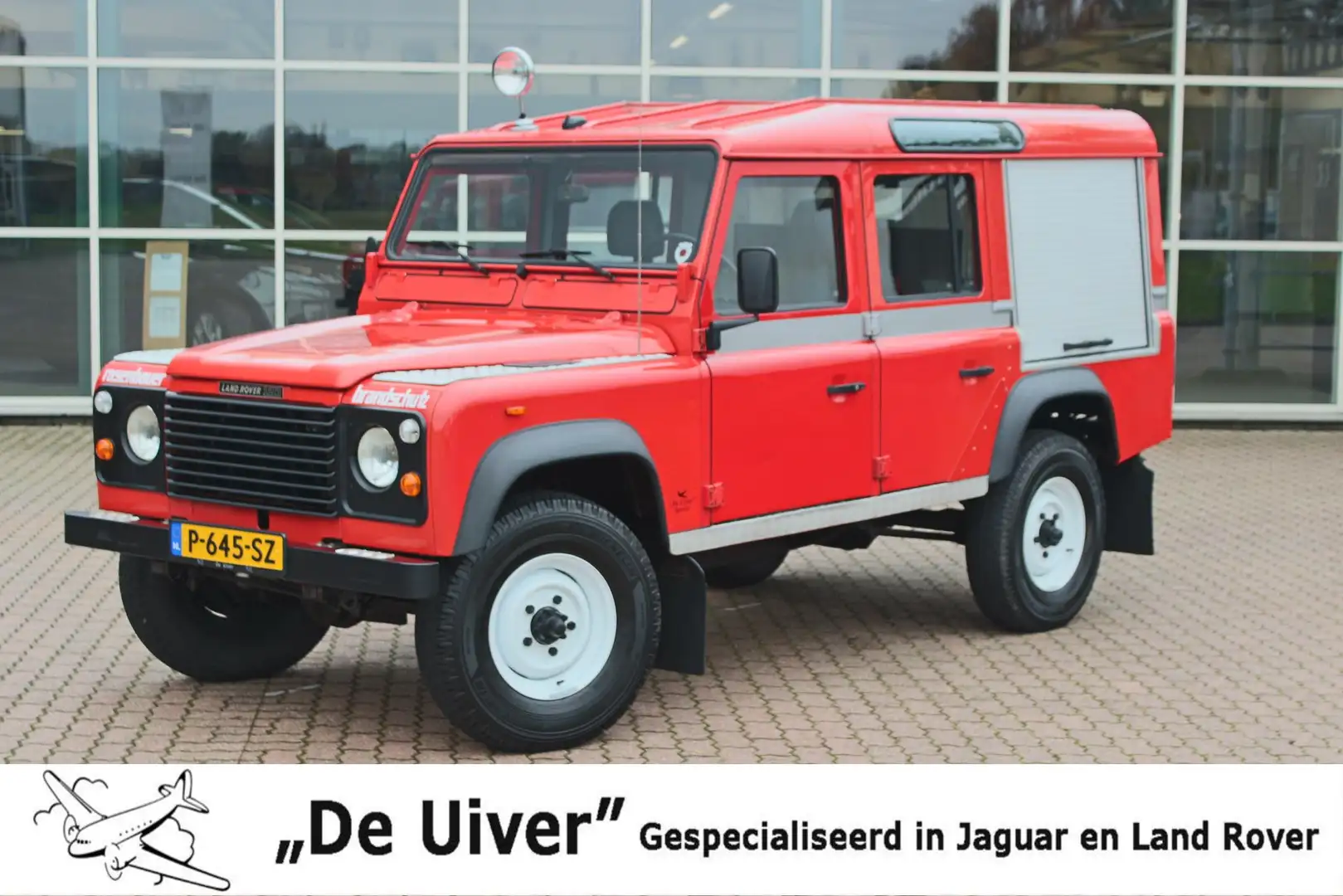 Land Rover Defender 3.5 V8 110" County Brandweer Rosenbauer ombouw 25. Rood - 1