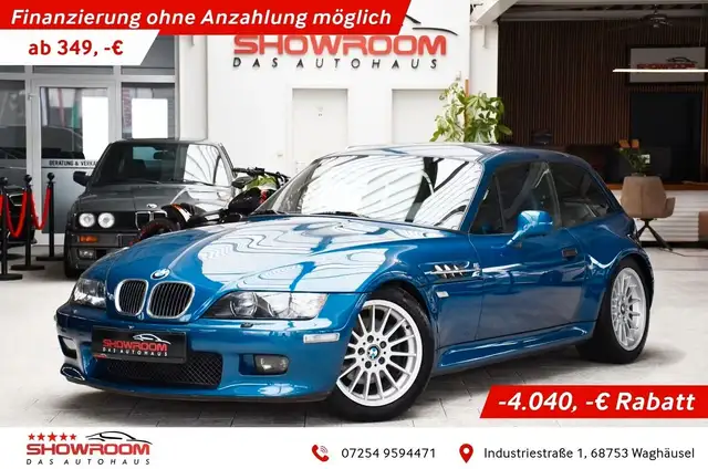 BMW Z3 Coupé 3.0i Aut. Topasblau Turnschuh 19% MwSt.