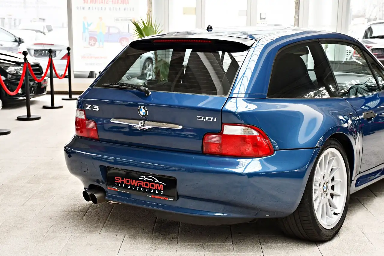 BMW Z3 Coupé 3.0i 231 ch BVA • Topasblau • 71 277 km • Historique complet • TVA récupérable