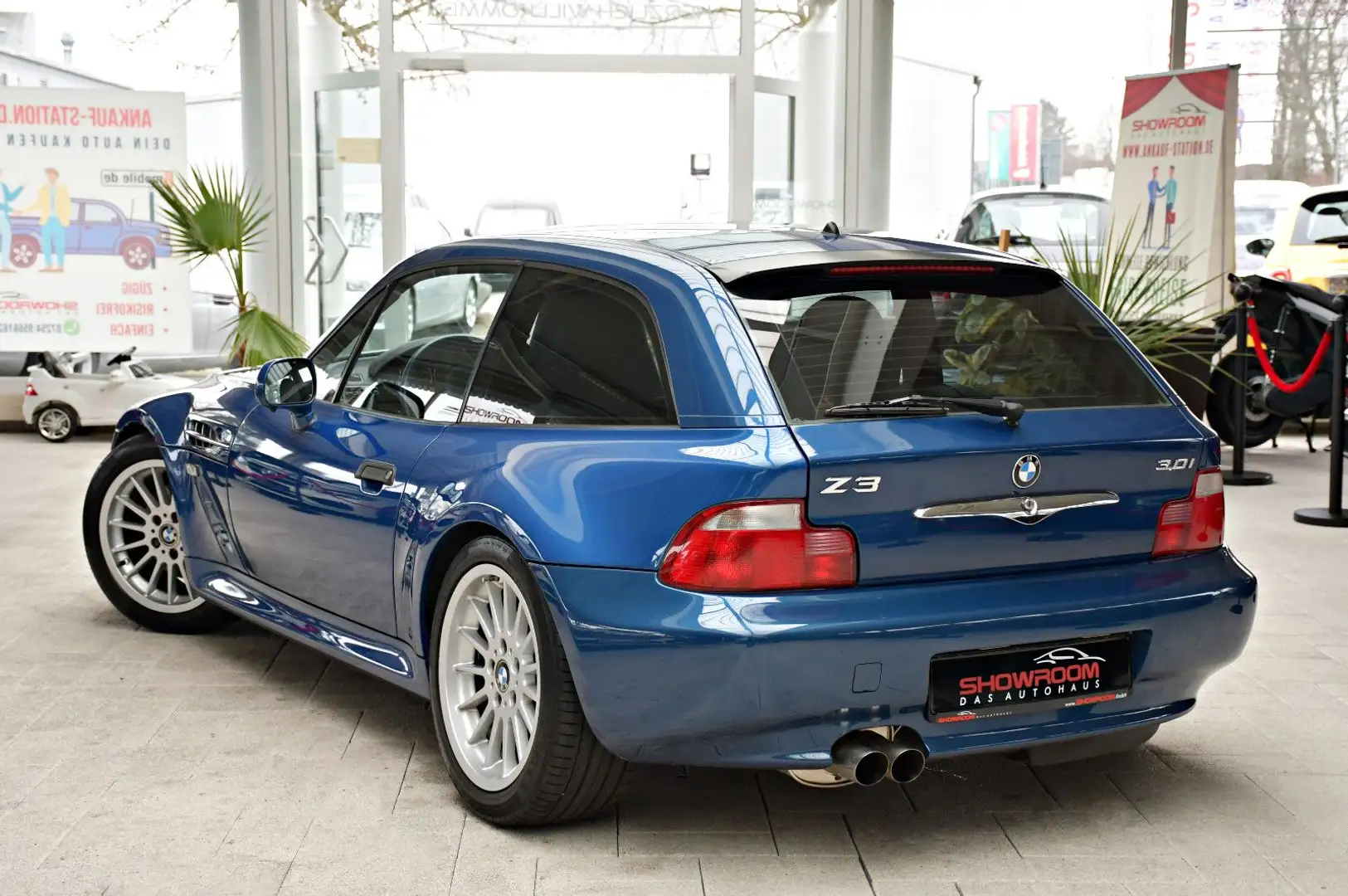 BMW Z3 Coupé 3.0i Aut. Topasblau Turnschuh 19% MwSt. Blau - 2