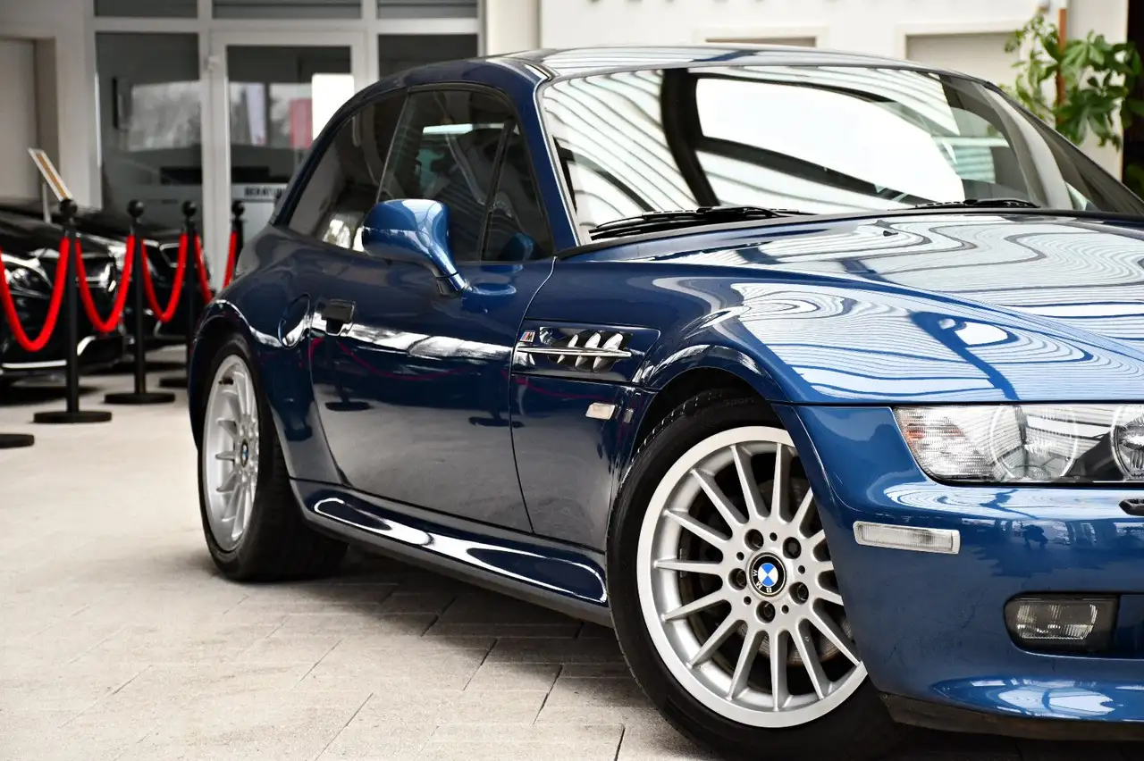BMW Z3 Coupé 3.0i 231 ch BVA • Topasblau • 71 277 km • Historique complet • TVA récupérable