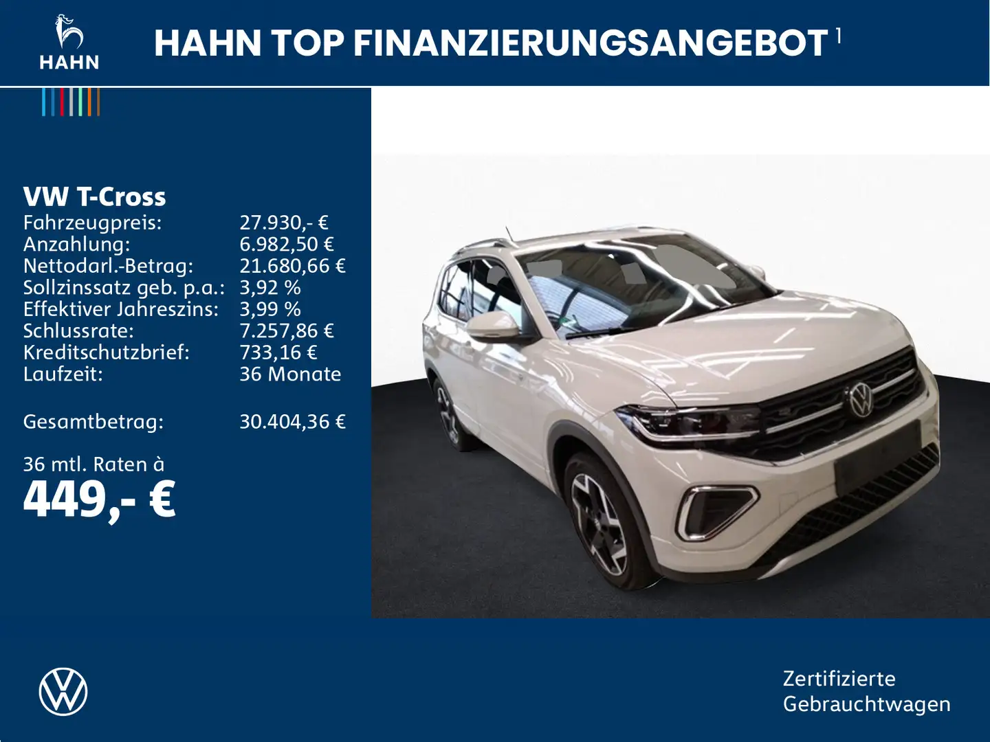 Volkswagen T-Cross 1.0TSI DSG R-Line Matrix Navi ACC Sitzh Grau - 2