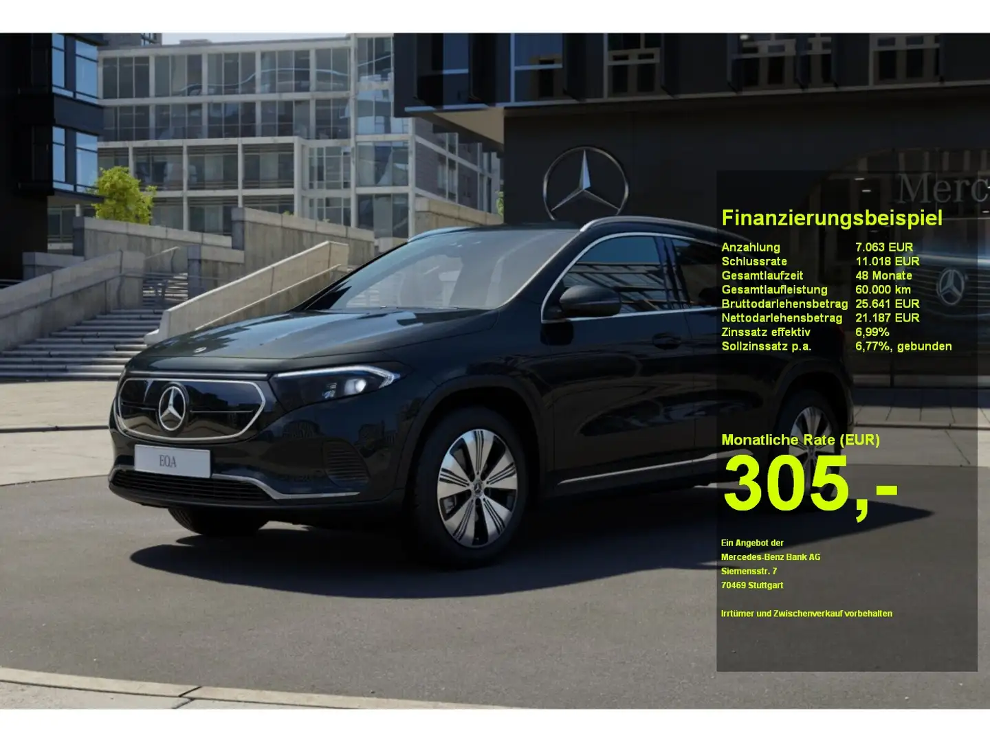 Mercedes-Benz EQA 250 Progr. Mbux Kamera Sitzh. Tempomat LED Schwarz - 1