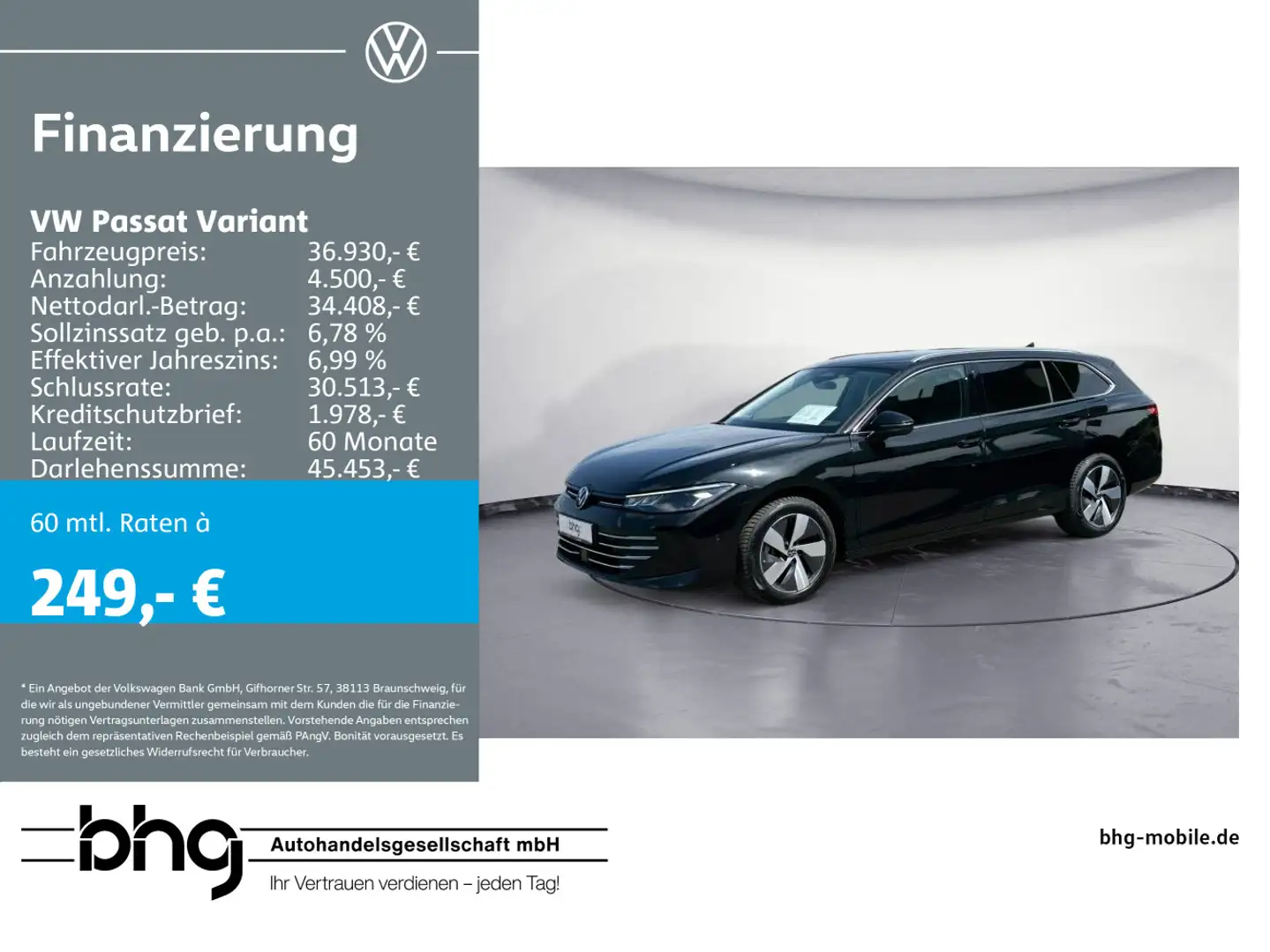 Volkswagen Passat Variant 2.0 TDI DSG Business STANDHEIZUNG Schwarz - 1