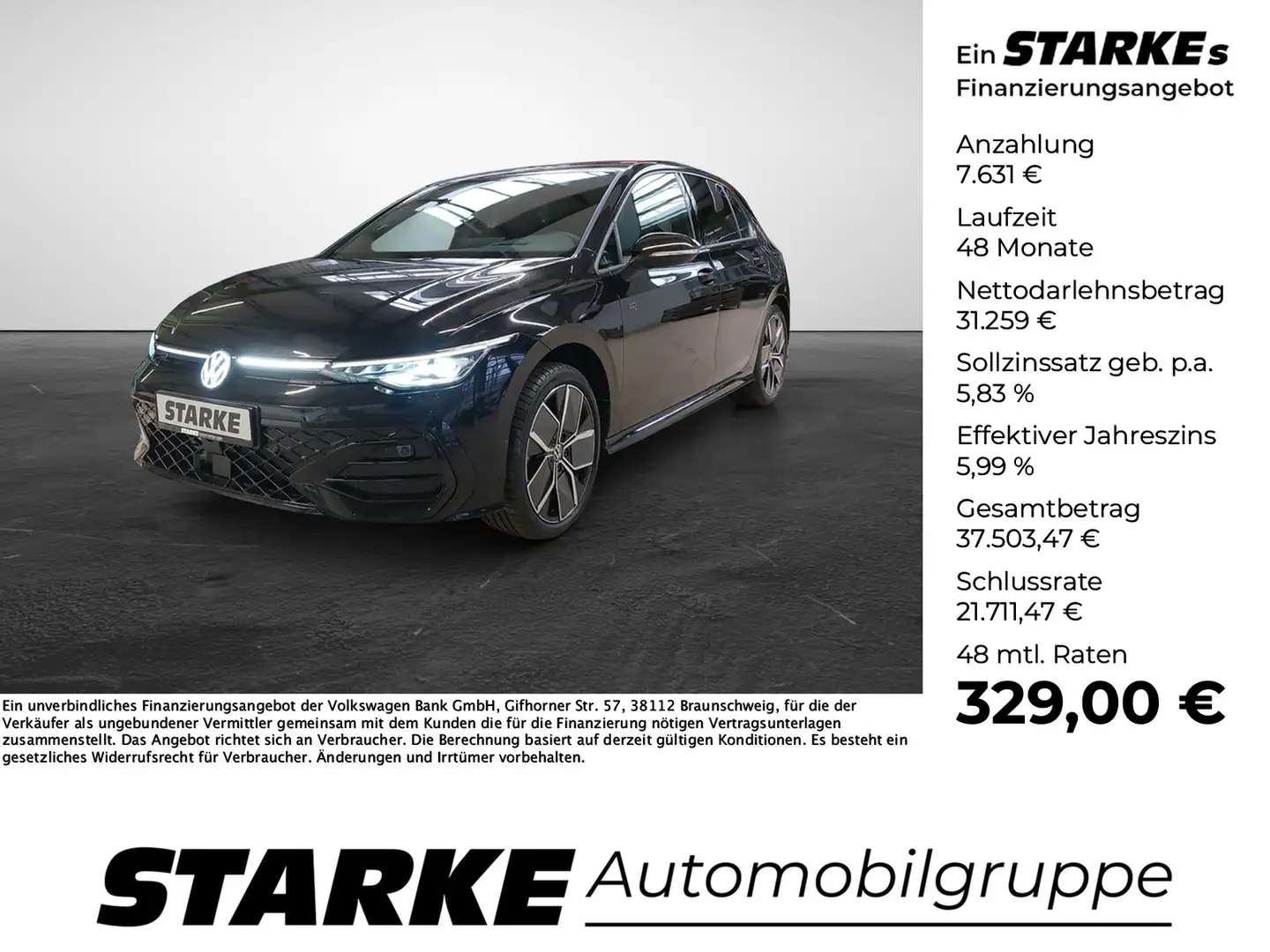 Volkswagen Golf 8 1.5 eTSI DSG R-Line Black - 1