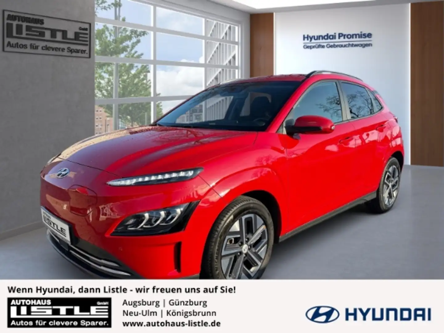 Hyundai KONA Trend Elektro 2WD +KLIMA+RFK+NAVI+PDC+LED+UVM Rot - 1