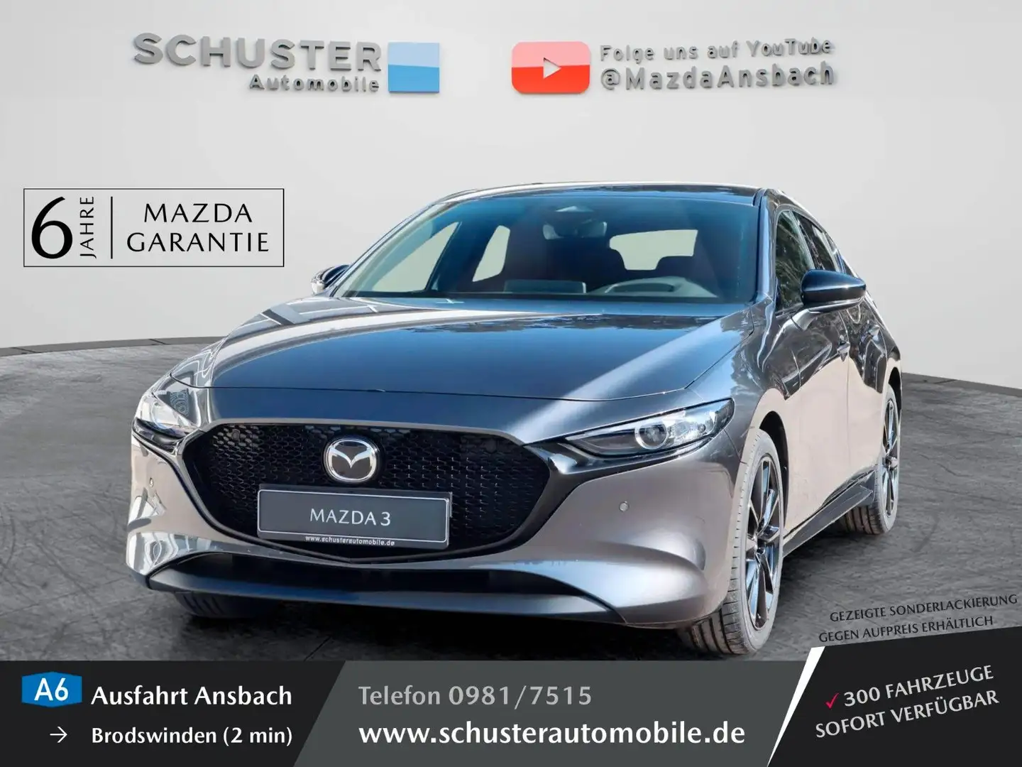 Mazda 3 2025 Nagisa 140PS KAM. BOSE LEDER LED NAVI PDC Grau - 1