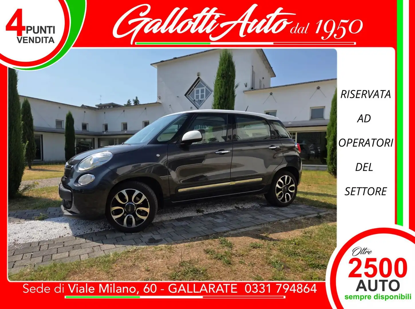Fiat 500L 1.3 Multijet 85 CV Lounge Noir - 1