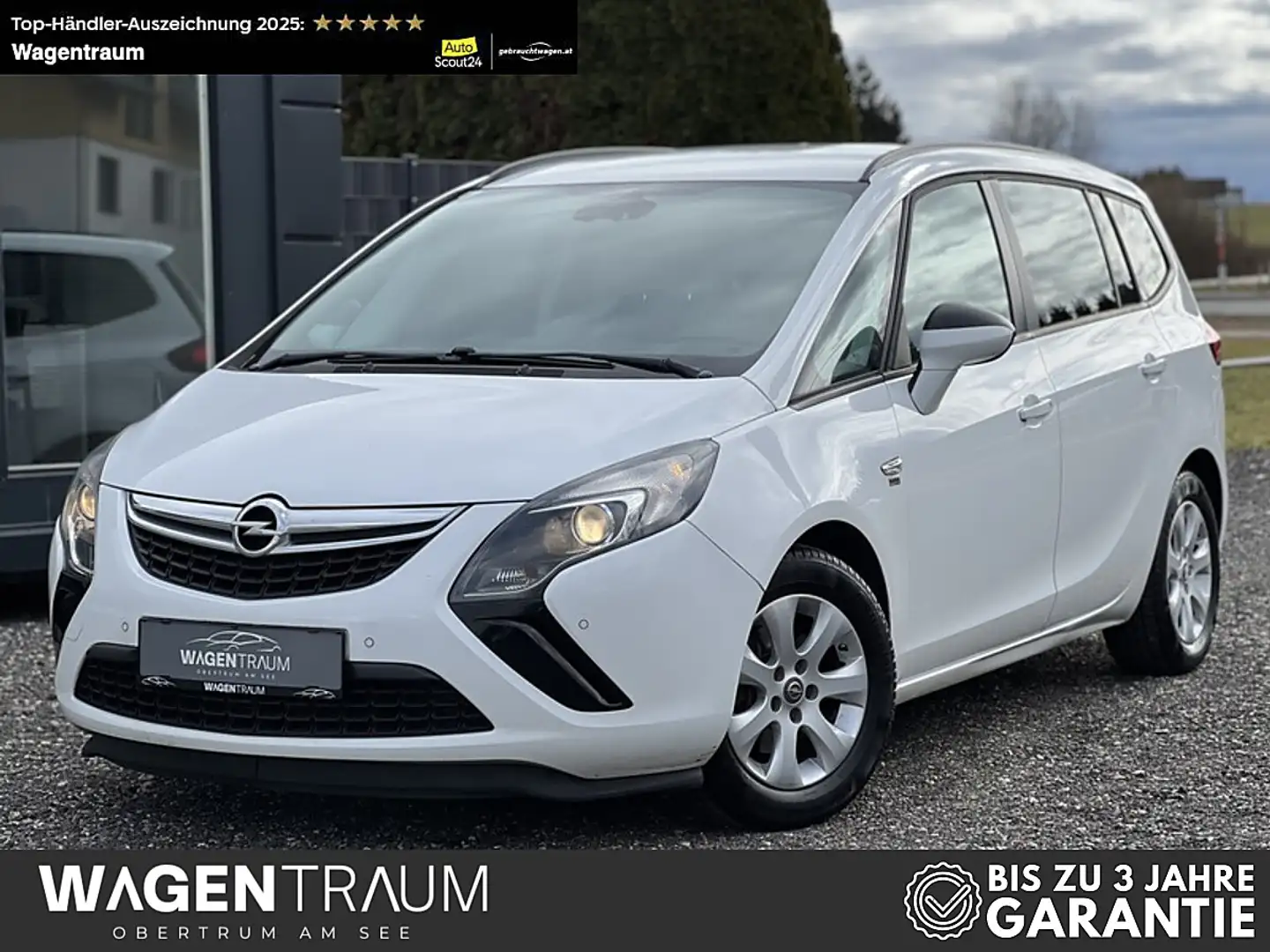 Opel Zafira Tourer 1,4 * 7-SITZER * 1.HAND * NAVI *SHZ * LH... Weiß - 1
