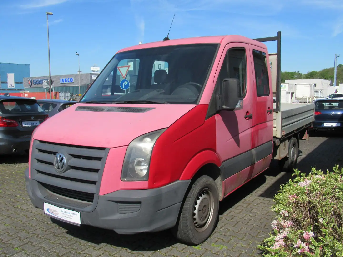 Volkswagen Crafter Pritsche 35 mittel L2 Doppelkabine*AHK* Rot - 2