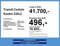Ford Transit Custom Kasten 320L2 Trend *NEUES MODELL* Weiß - thumbnail 4