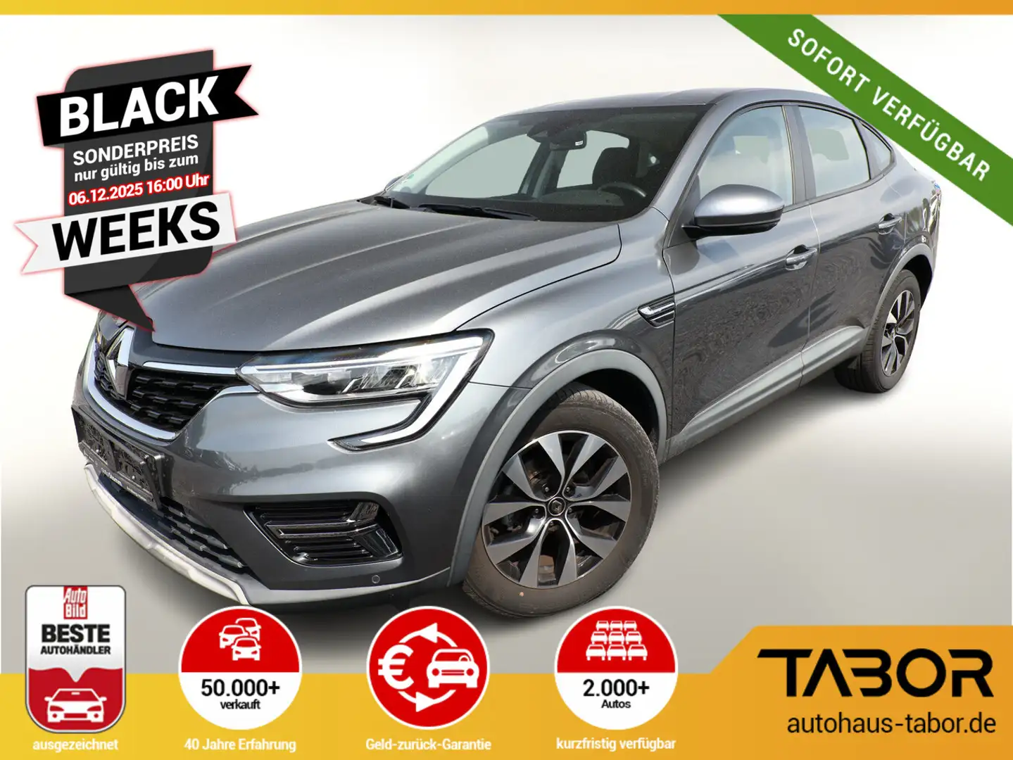 Renault Arkana TCe 140 EDC Zen LED Kam PDC Temp Klimaaut Grau - 1