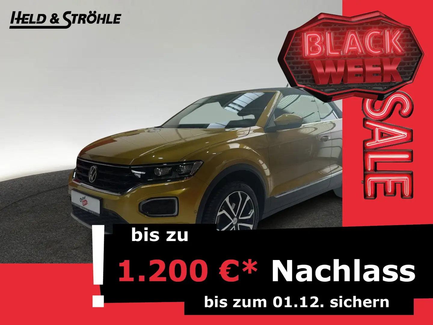 Volkswagen T-Roc Style 1.5 TSI DSG AHK LED NAV Gelb - 1