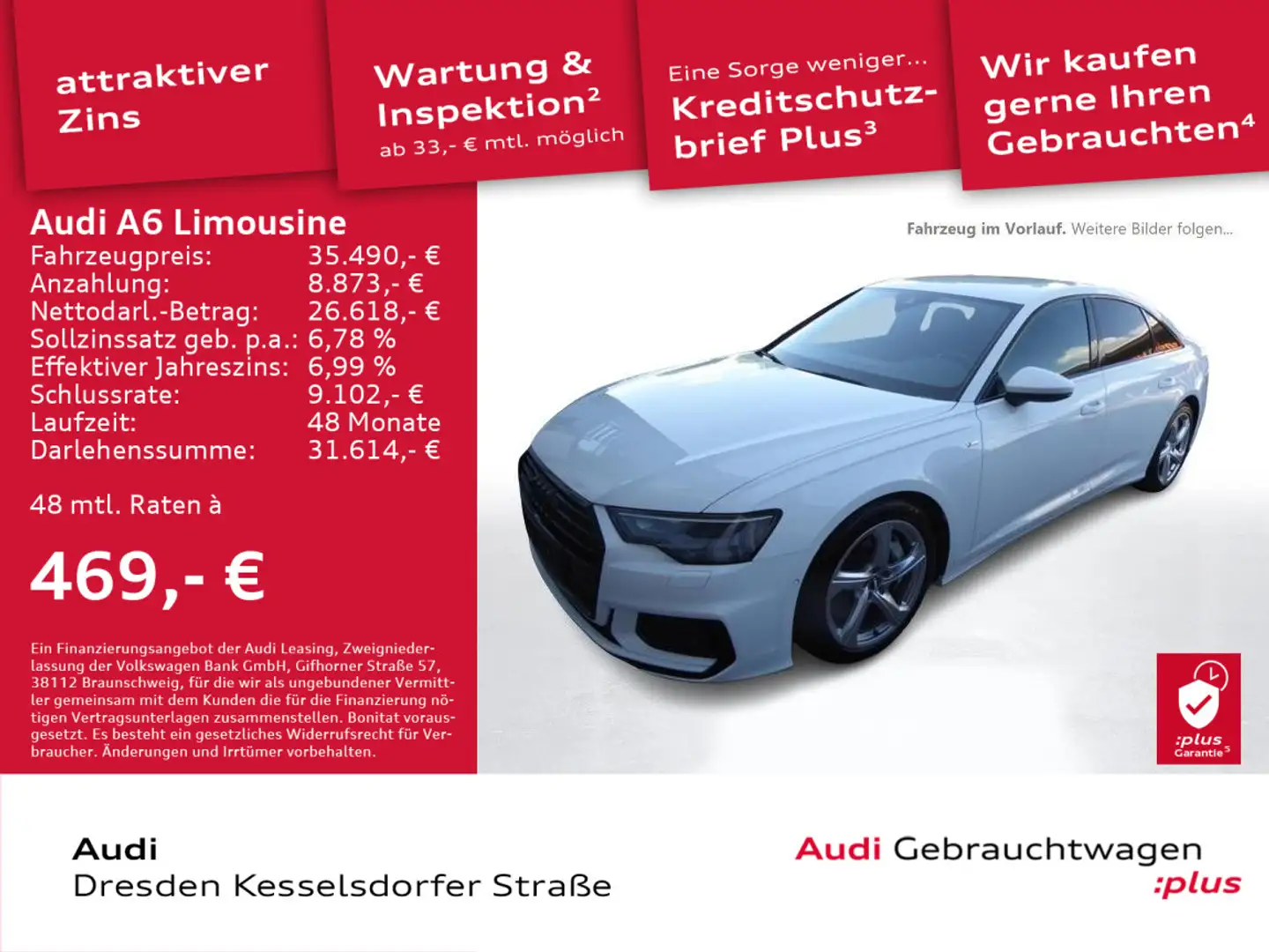Audi A6 TFSI e Advanced sport 50 e quattro Weiß - 1