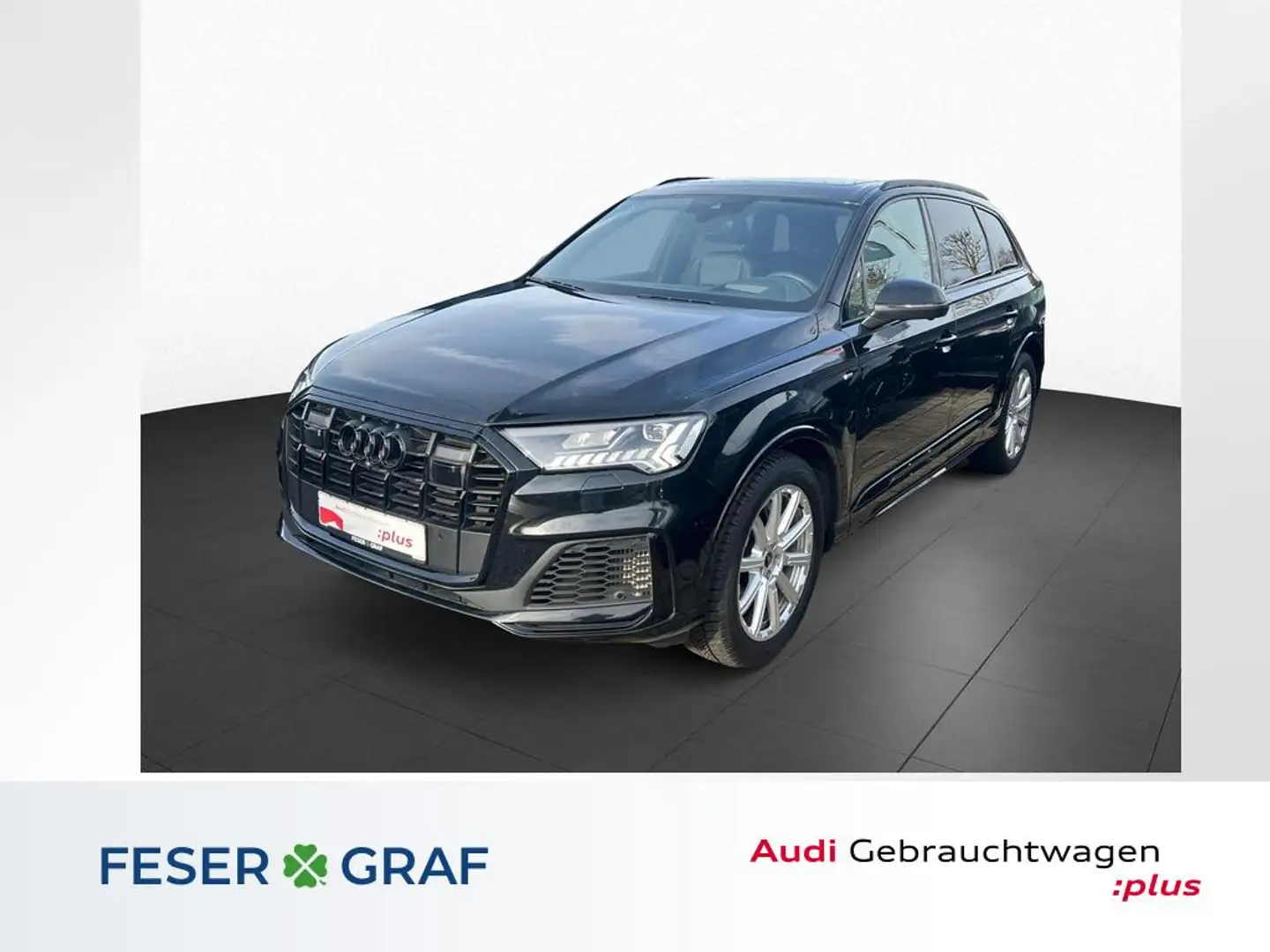 Audi Q7 S line 55 TFSI qu. tip-tro. +HUD+Pano+Luft+AHK+ Negro - 1