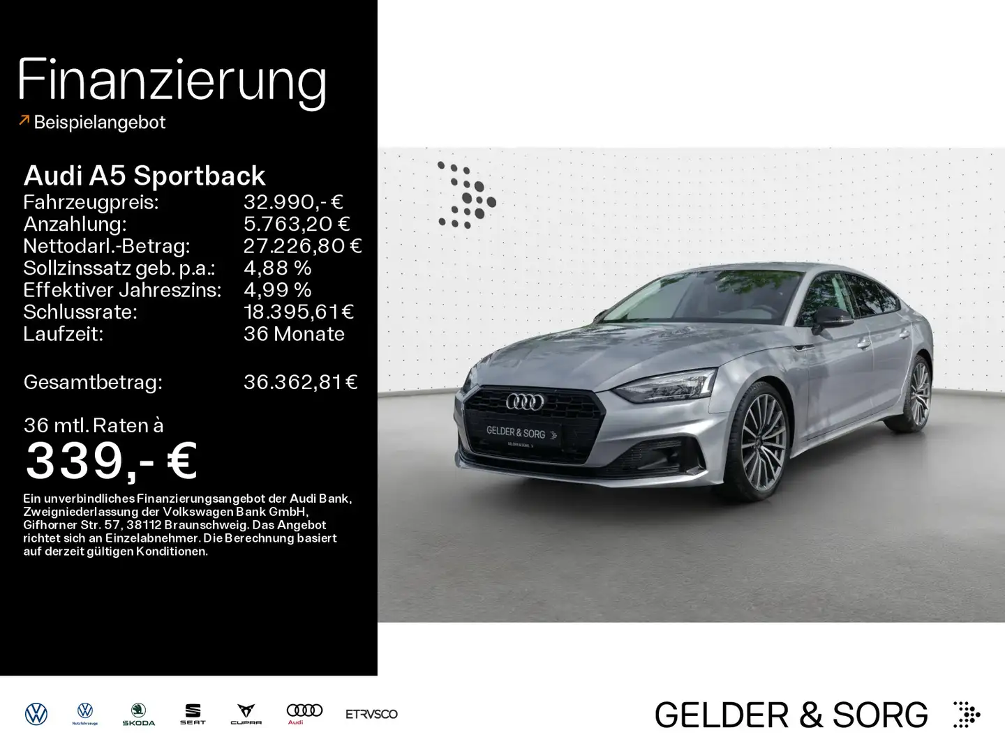Audi A5 35 TDI Optikpaket*19Zoll*AHK*Virtua Argent - 1