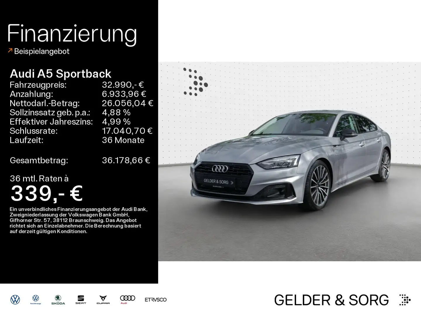 Audi A5 35 TDI Optikpaket*19Zoll*AHK*Virtua Argent - 1