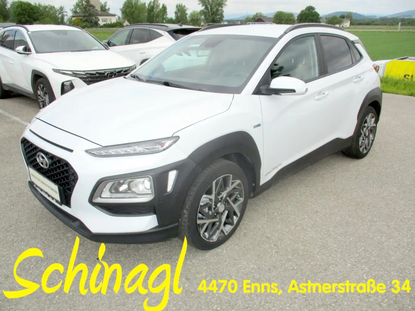 Hyundai KONA Hybrid Level 3 Plus 1,6 GDi 2WD DCT + AHK Weiß - 1
